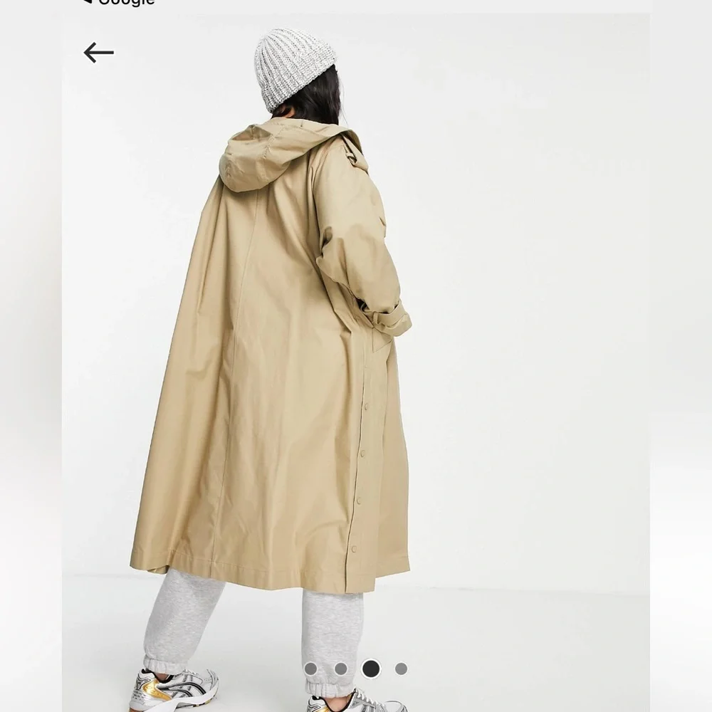 Mango soft oversized trench coat with hood in beige - Picture 4 of 7